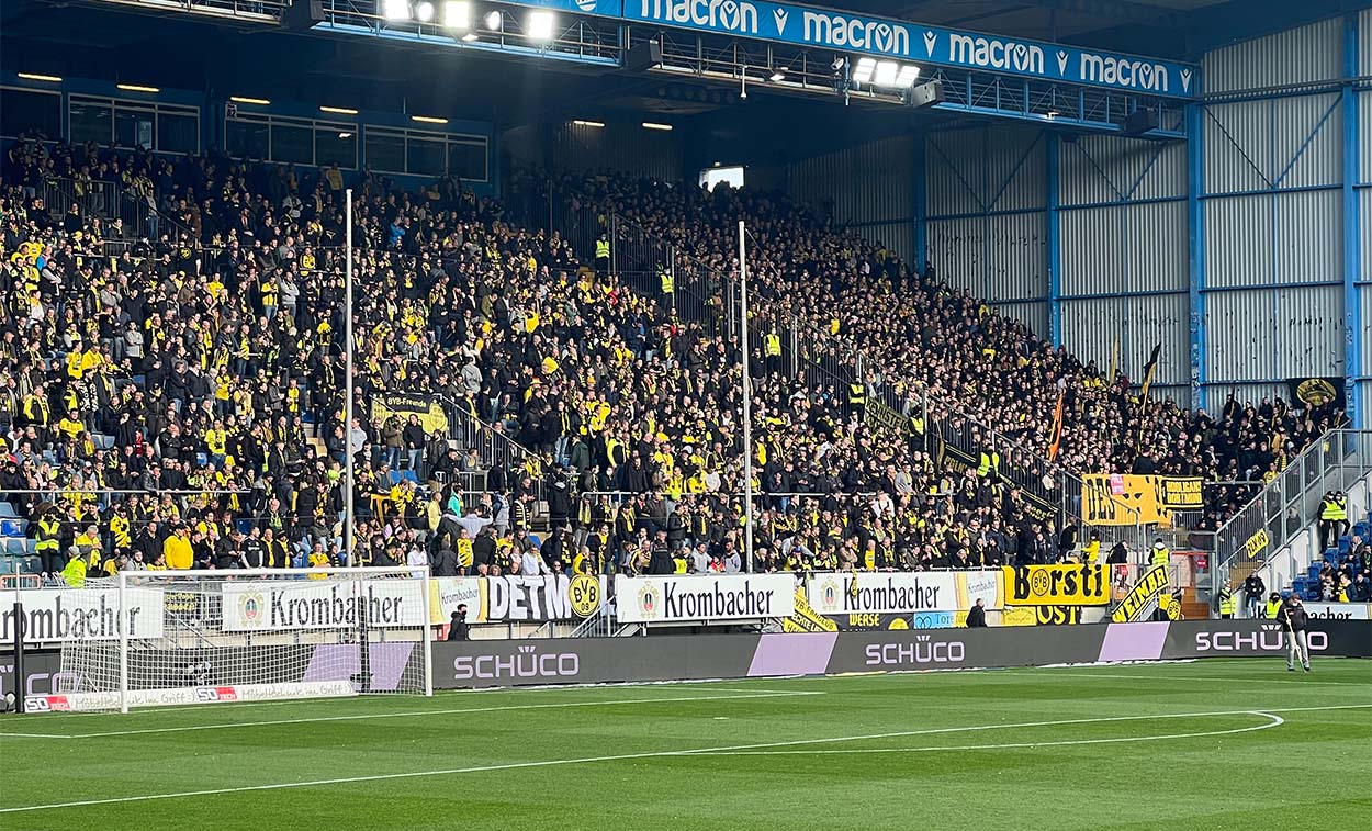 Dortmund Fans in Bielefeld